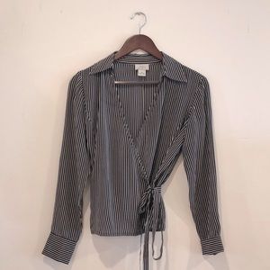 Ann Taylor Loft Silk Wrap Blouse